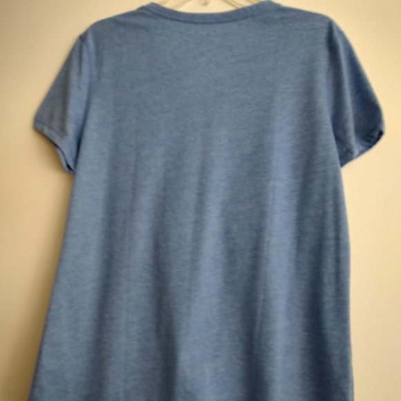 Danskin Now "Strong and Fierce" Large Blue Short sleeve t-shirt - Picture 5 of 5